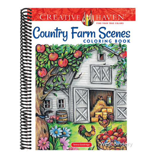 Creative Haven Country Farm Scenes Coloring Book