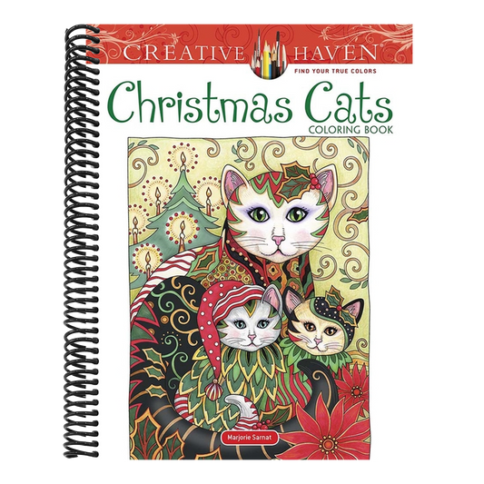 Creative Haven Christmas Cats Coloring Book