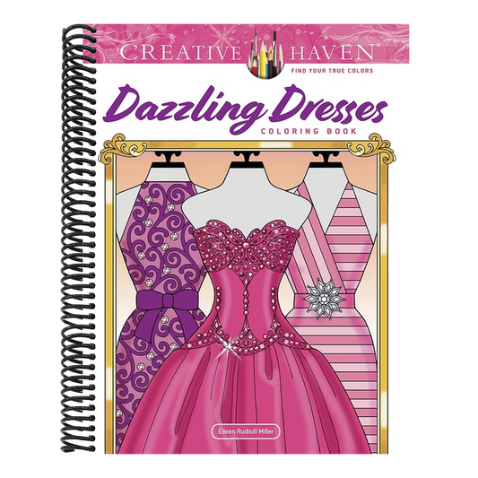 Creative Haven Dazzling Dresses Coloring Book