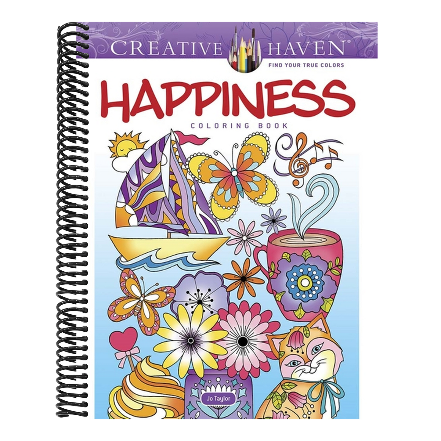 Creative Haven Happiness Coloring Book