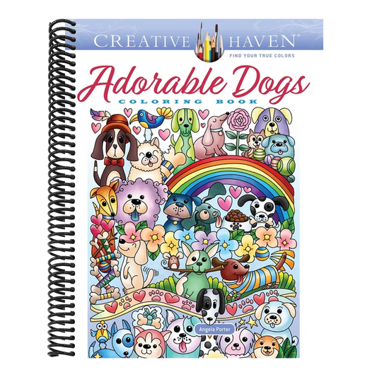 Creative Haven Adorable Dogs Coloring Book
