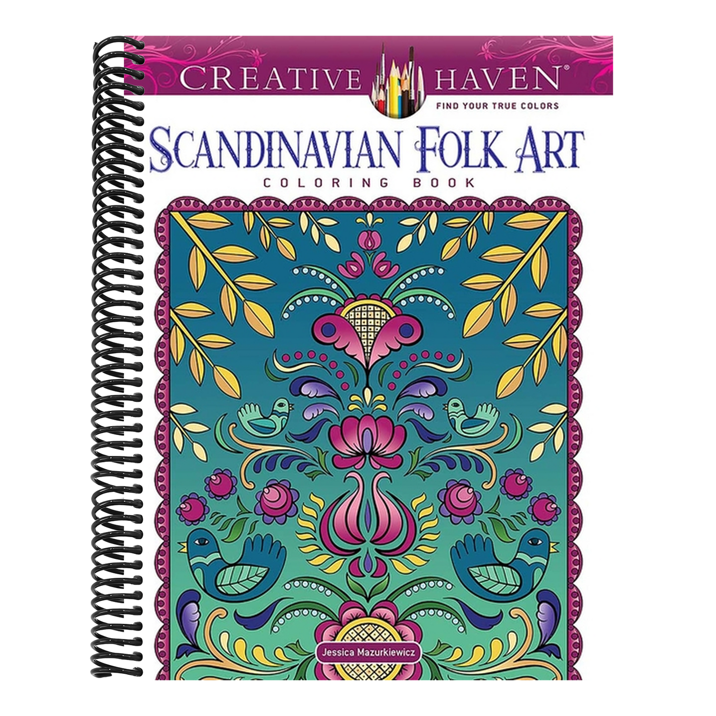 Creative Haven Scandinavian Folk Art Coloring Book