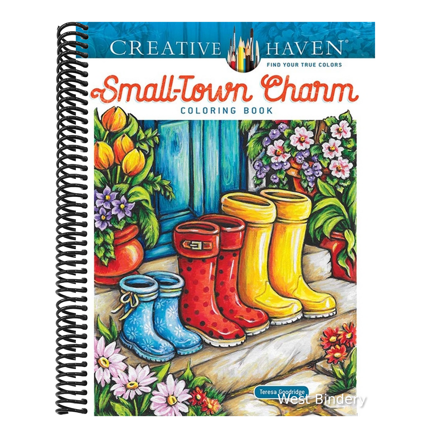 Creative Haven Small-Town Charm Coloring Book