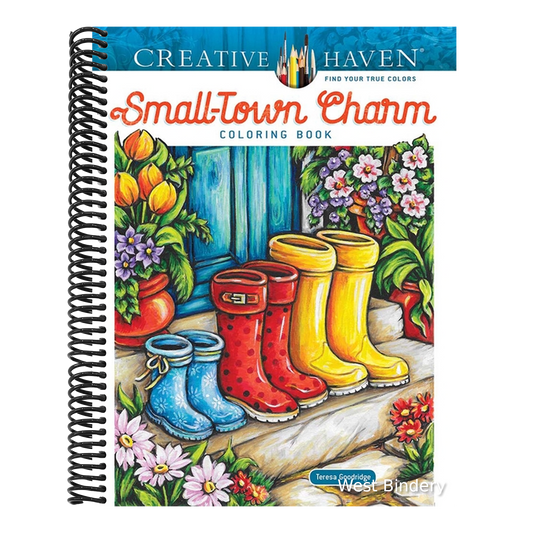 Creative Haven Small-Town Charm Coloring Book