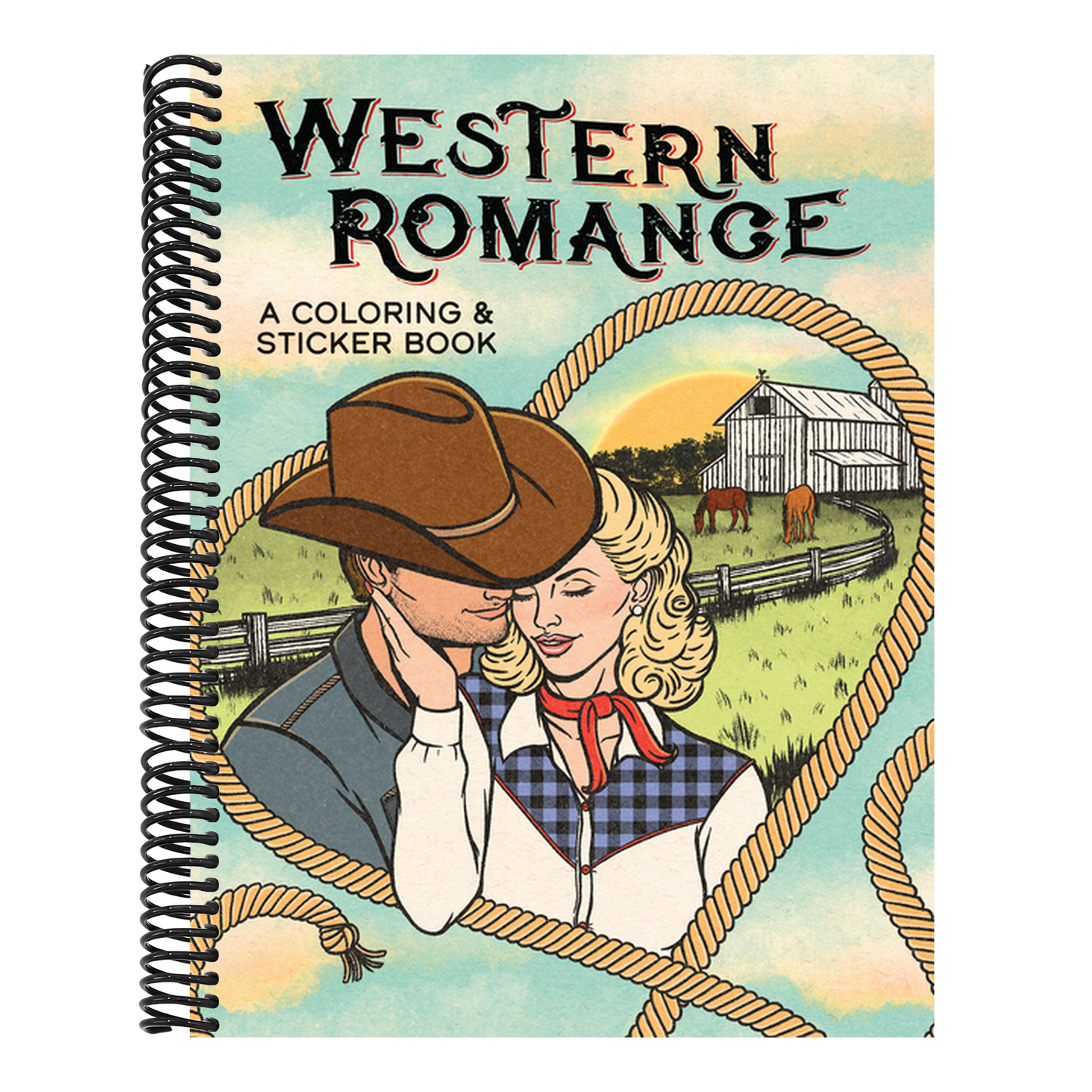Western Romance: A Coloring & Sticker Book