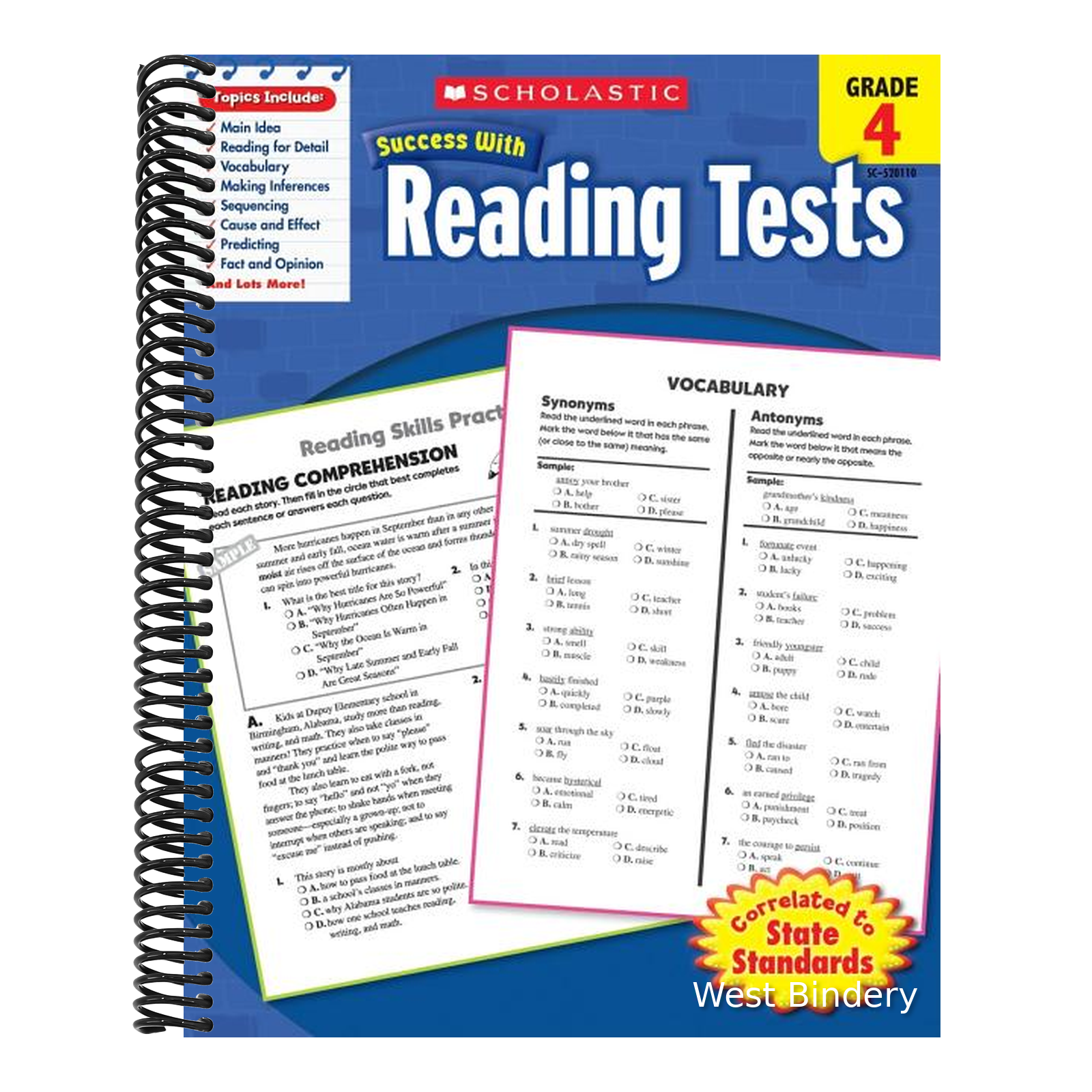 Scholastic Success with Reading Tests: Grade 4 Workbook – West Bindery