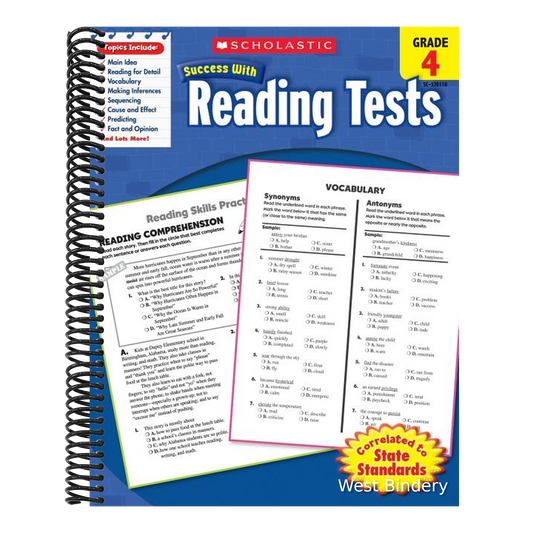 Scholastic Success with Reading Tests: Grade 4 Workbook