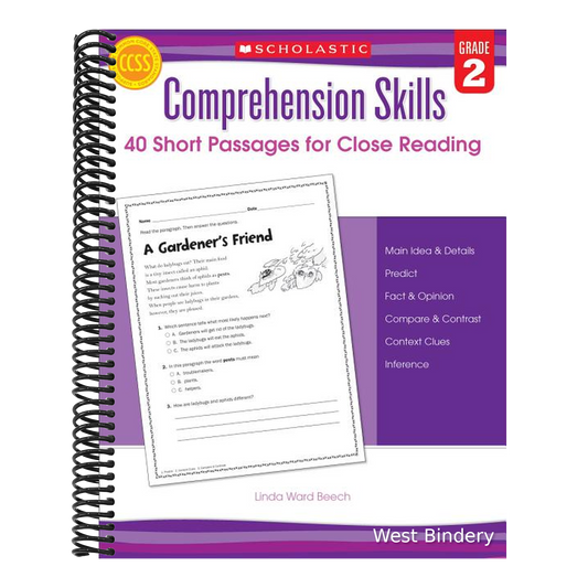 Comprehension Skills: 40 Short Passages for Close Reading: Grade 2