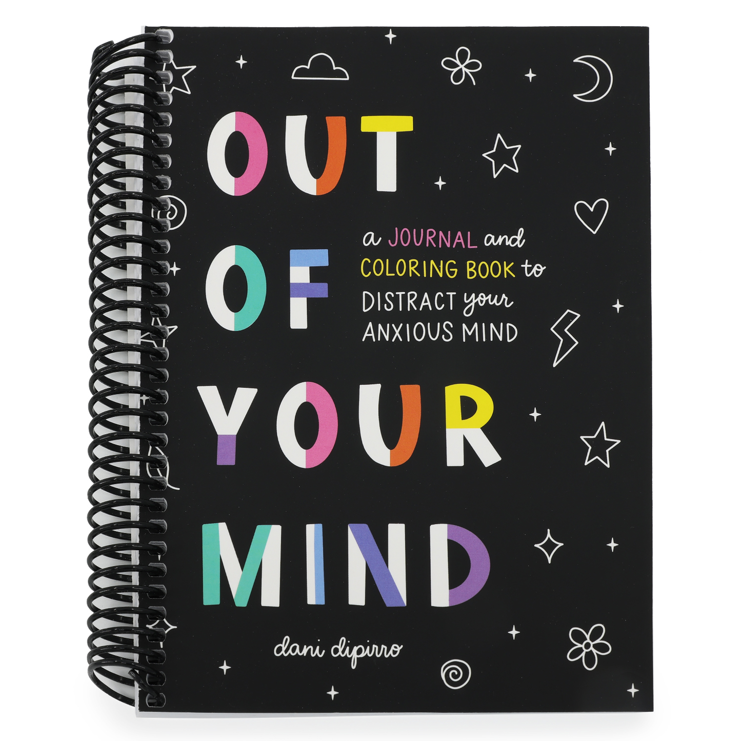 Out of Your Mind: A Journal and Coloring Book to Distract Your Anxious Mind (Spiral Bound)
