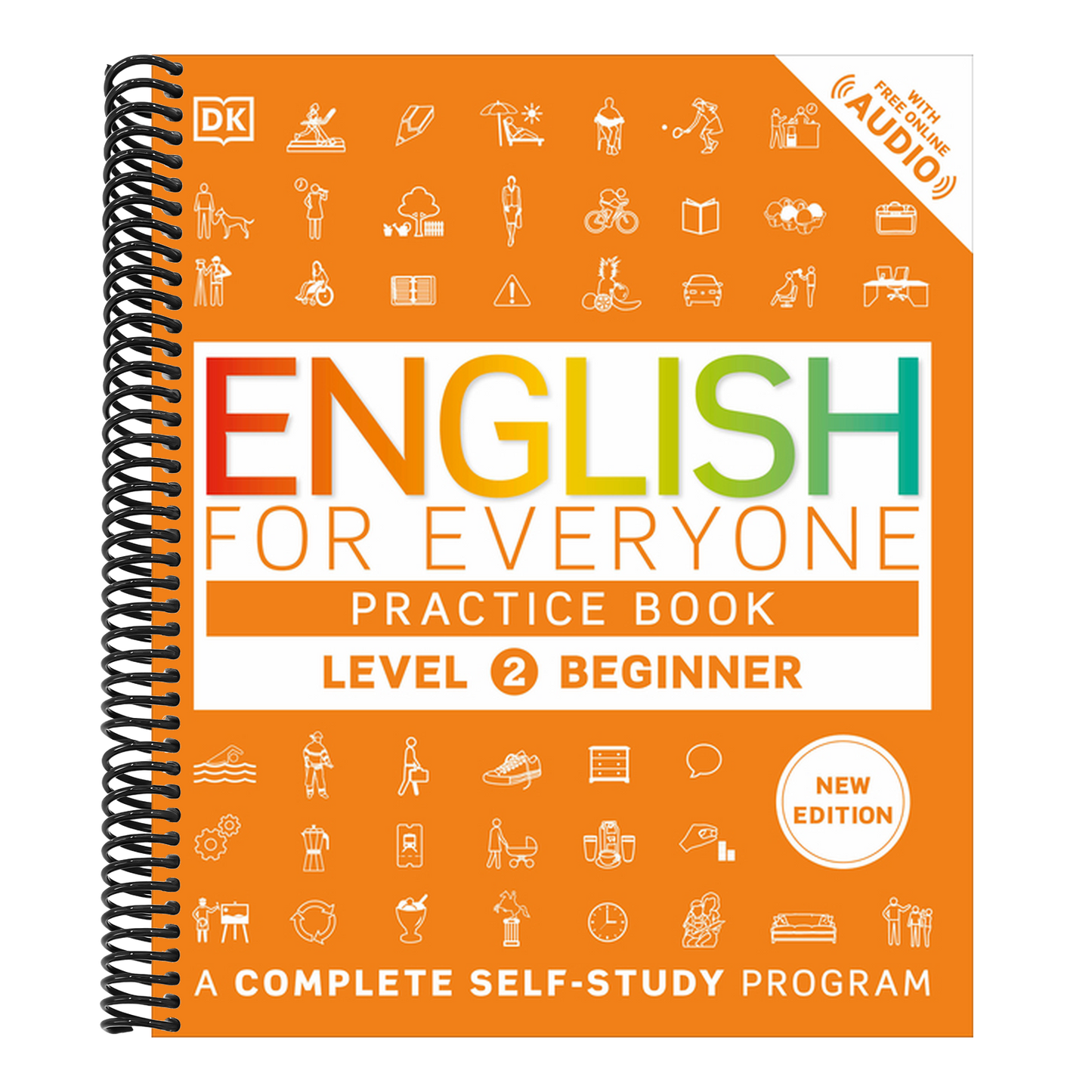 English for Everyone Practice Book Level 2 Beginner: A Complete Self-Study Program (DK English for Everyone) (Spiral Bound)
