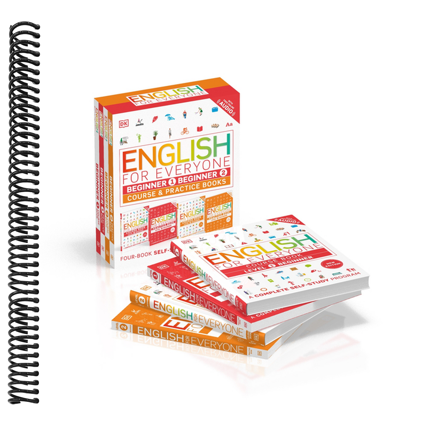 English for Everyone Beginner Box Set (Spiral Bound)