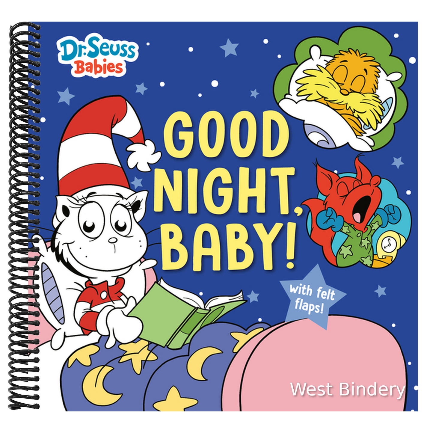 Good Night, Baby! with Dr. Seuss Babies: An Interactive Bedtime Book with Felt Flaps Featuring Baby Cat in the Hat, Baby Lorax, Baby Fox in Socks, and