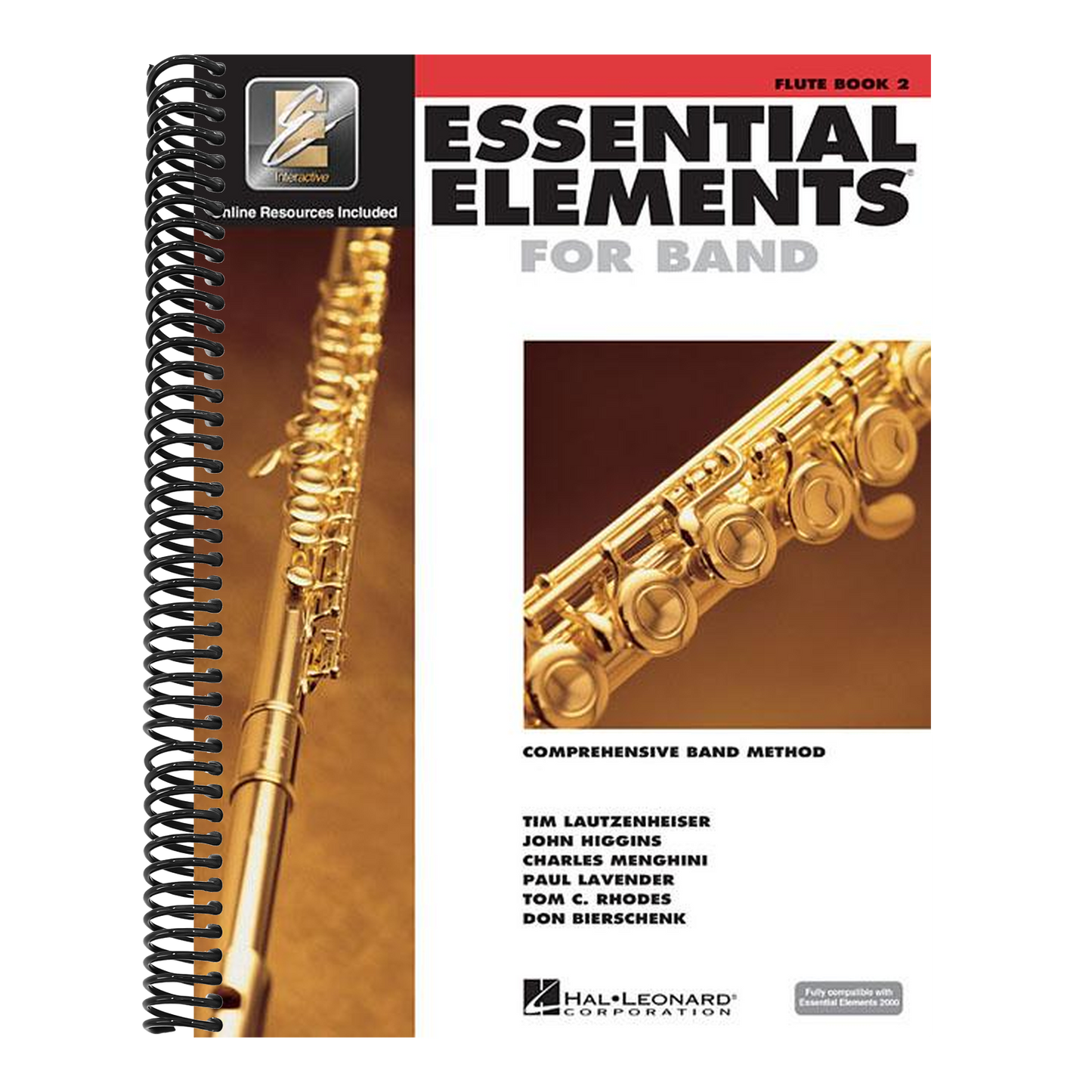 Essential Elements for Band Flute Book 2 W/Eei Comprehensive Flute Method for Beginner and Intermediate Players Includes Online Learning Tools and Pla (Spiral Bound)