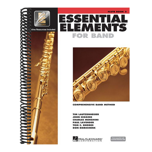 Essential Elements for Band Flute Book 2 W/Eei Comprehensive Flute Method for Beginner and Intermediate Players Includes Online Learning Tools and Pla (Spiral Bound)