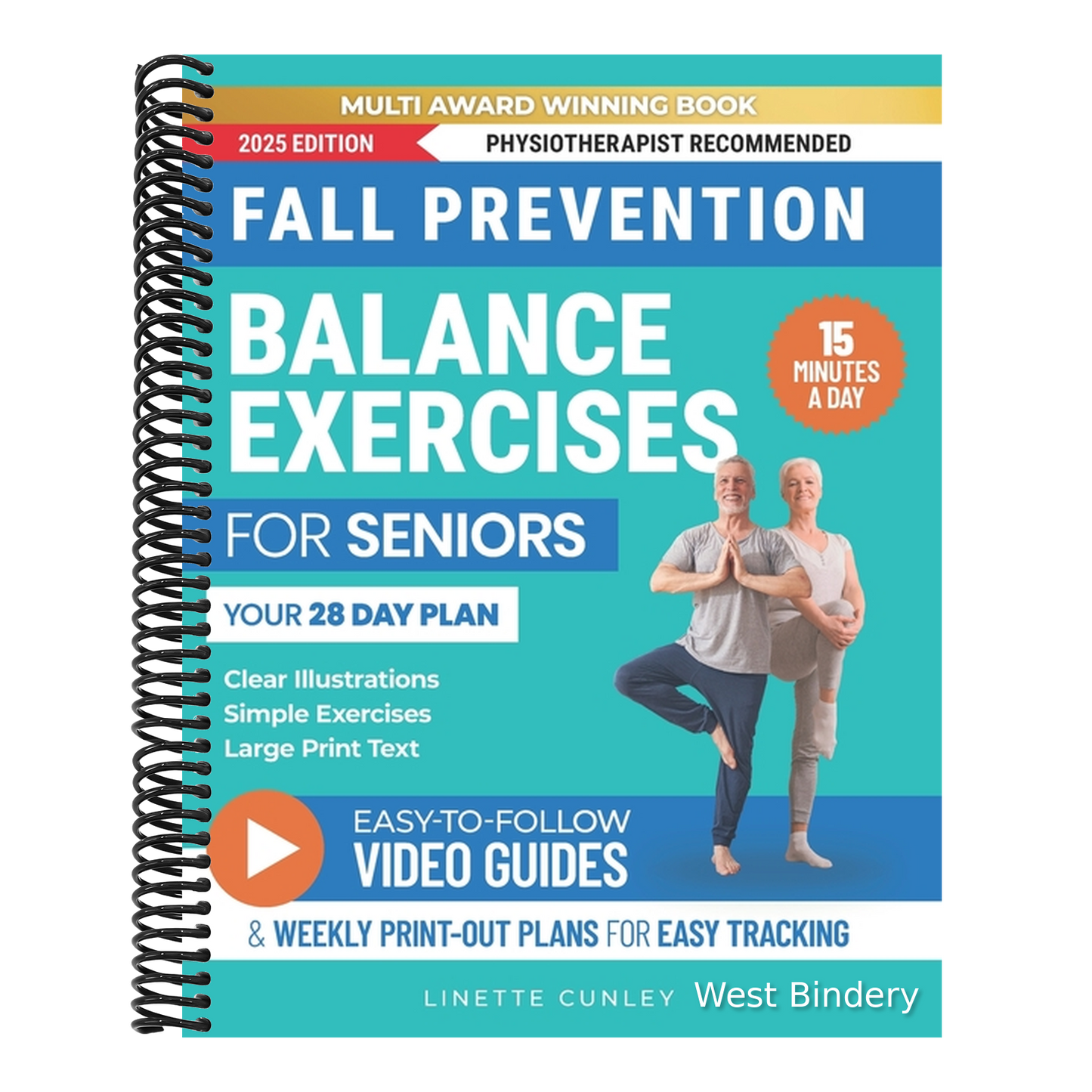 Fall Prevention Balance Exercises For Seniors: Your 28 Day Plan With 100+ Illustrations, Simple Exercises & Large Print Text For Core Strength and Sta
