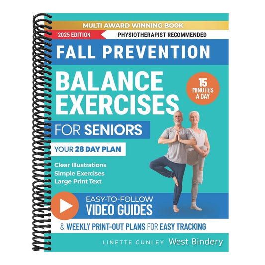 Fall Prevention Balance Exercises For Seniors: Your 28 Day Plan With 100+ Illustrations, Simple Exercises & Large Print Text For Core Strength and Sta