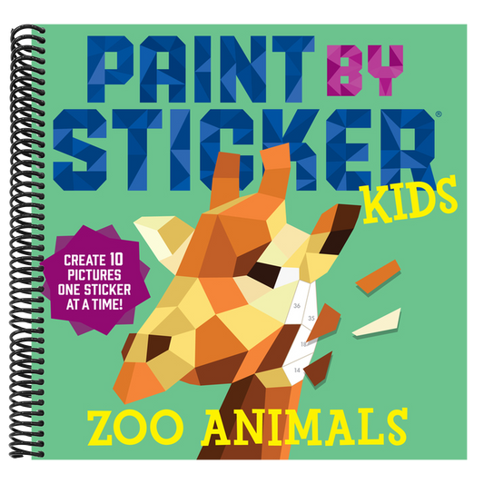 Paint by Sticker Kids: Zoo Animals: Create 10 Pictures One Sticker at a Time!