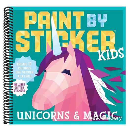Paint by Sticker Kids (Official): Unicorns & Magic: Create 10 Pictures One Sticker at a Time! Includes Glitter Stickers