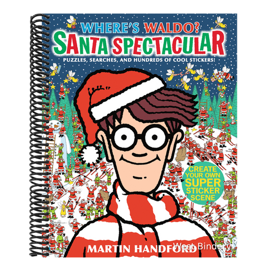 Where's Waldo? Santa Spectacular: (A Christmas-Themed Hidden Object Search-And-Find Puzzle & Sticker Book with Games & Hundreds of Stickers - A Perfec