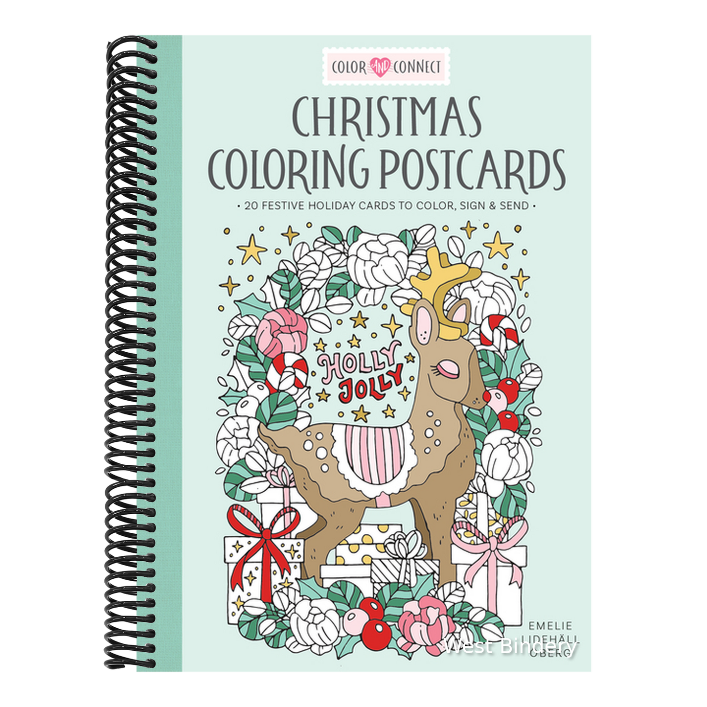 Christmas Coloring Postcards: 20 Festive Holiday Cards to Color, Sign, and Send