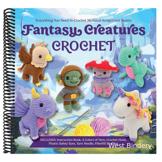 Fantasy Creatures Crochet: Everything You Need to Crochet Mythical Amigurumi Beasts - Includes: Instruction Book, 4 Colors of Yarn, Crochet Hook, Plas