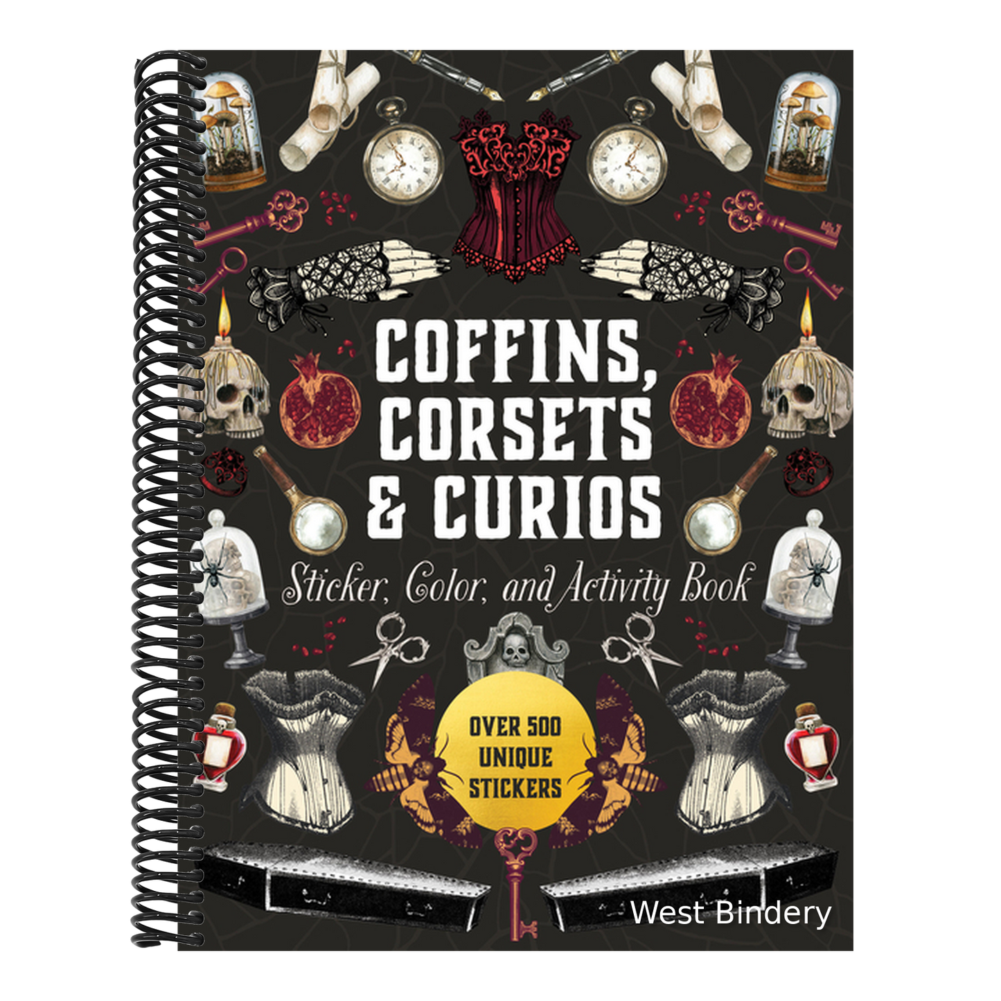 Coffins, Corsets & Curios Sticker, Color & Activity Book: Over 500 Unique Stickers