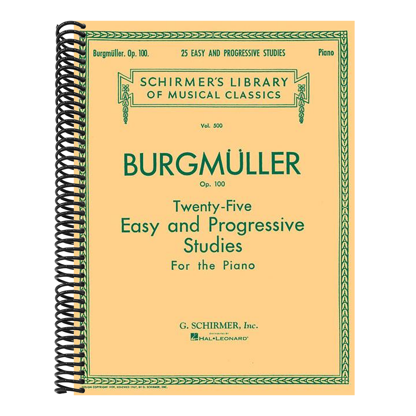 Burgmuller - Twenty-Five Easy and Progressive Studies, Op. 100 Piano Method for Intermediate Players Schirmer Library of Musical Classics Sheet Music