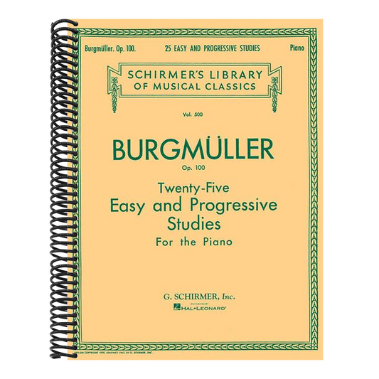Burgmuller - Twenty-Five Easy and Progressive Studies, Op. 100 Piano Method for Intermediate Players Schirmer Library of Musical Classics Sheet Music