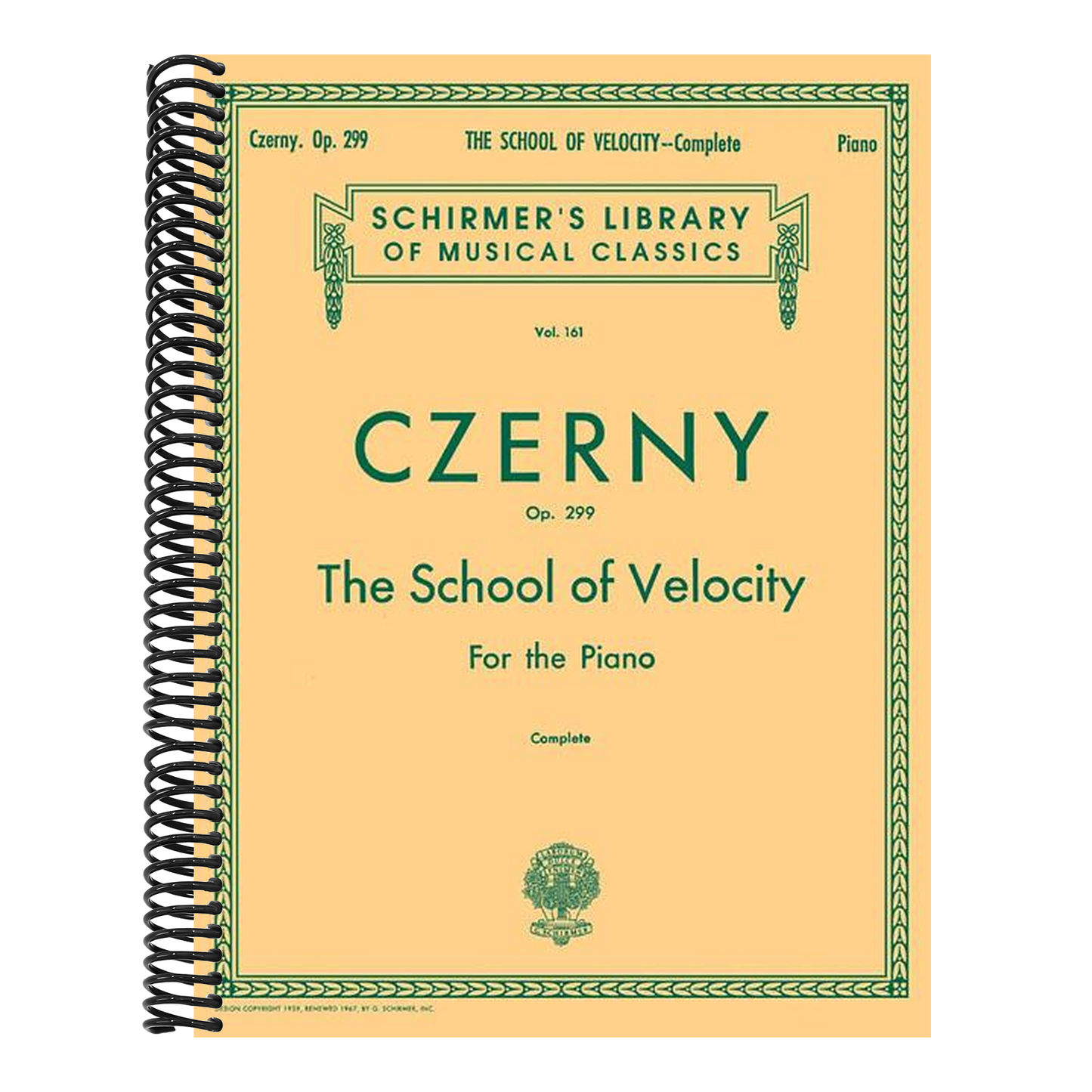 School of Velocity, Op. 299 (Complete)- Schirmer Library of Classics Volume 161 Piano Technique by Carl Czerny (Spiral Bound)
