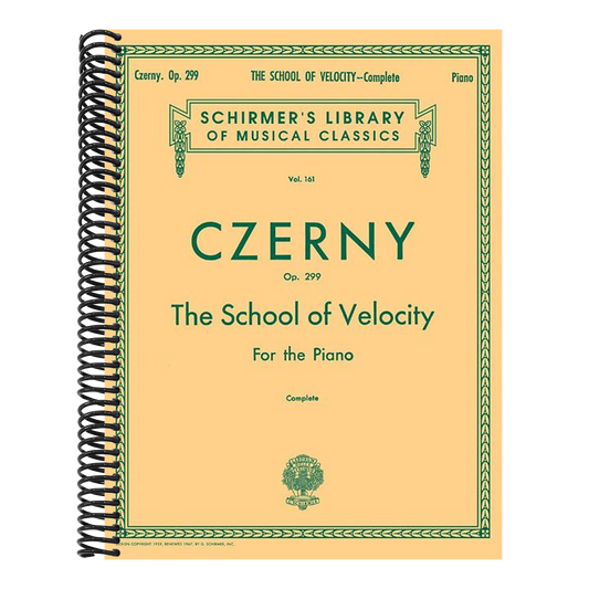 School of Velocity, Op. 299 (Complete)- Schirmer Library of Classics Volume 161 Piano Technique by Carl Czerny (Spiral Bound)
