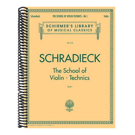Schradieck - The School of Violin Technics Book 1 for Solo Violin Exercises for Finger Dexterity and Technique G. Schirmer String Method