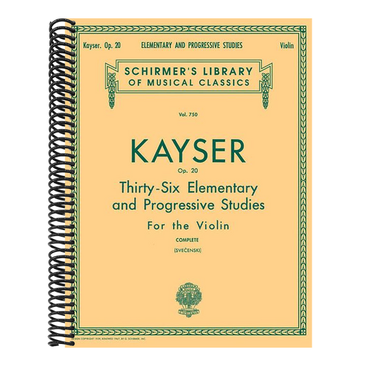 36 Elementary and Progressive Studies Op. 20 Violin Method Schirmer Library of Classics Volume 750 Essential Exercises for Violinists