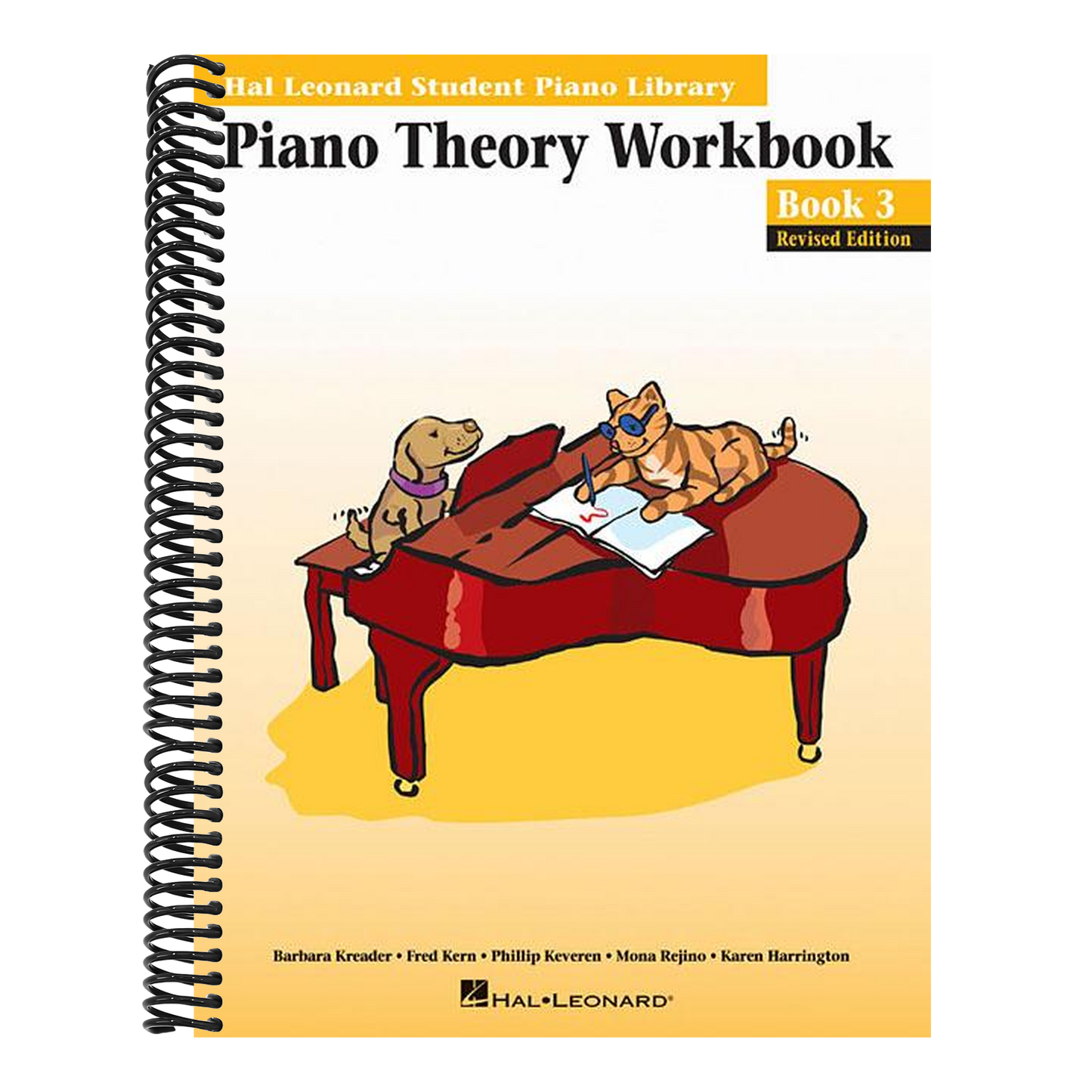 Piano Theory Workbook Book 3 Revised Edition Music Theory and Ear Training for Piano Students Fun Learning with Spike and Party Cat Hal Leonard Studen