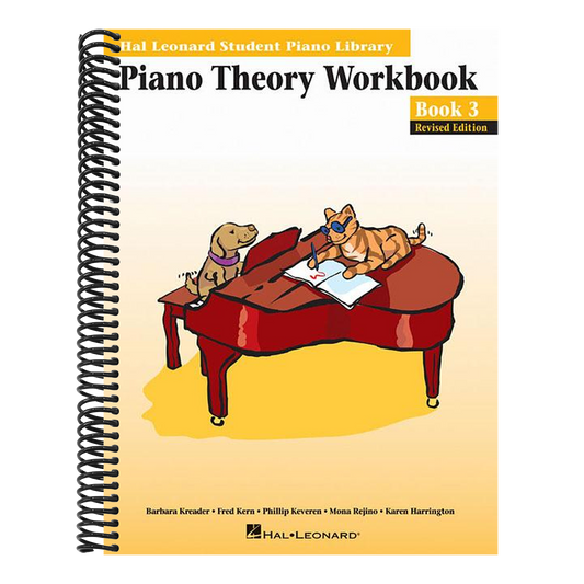 Piano Theory Workbook Book 3 Revised Edition Music Theory and Ear Training for Piano Students Fun Learning with Spike and Party Cat Hal Leonard Studen