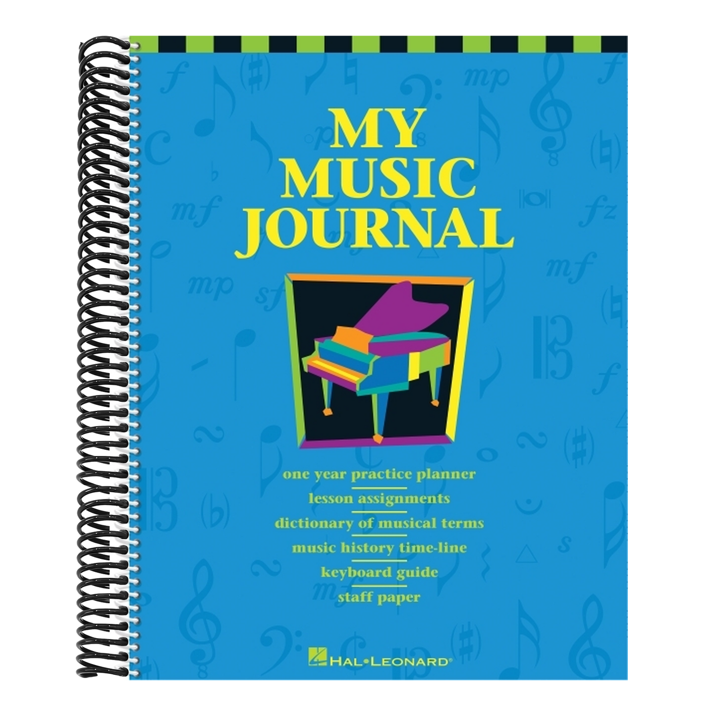 My Music Journal - Student Assignment Book Practice Planner with Staff Paper, Lesson Pages and Music History Hal Leonard Piano Sheet Music