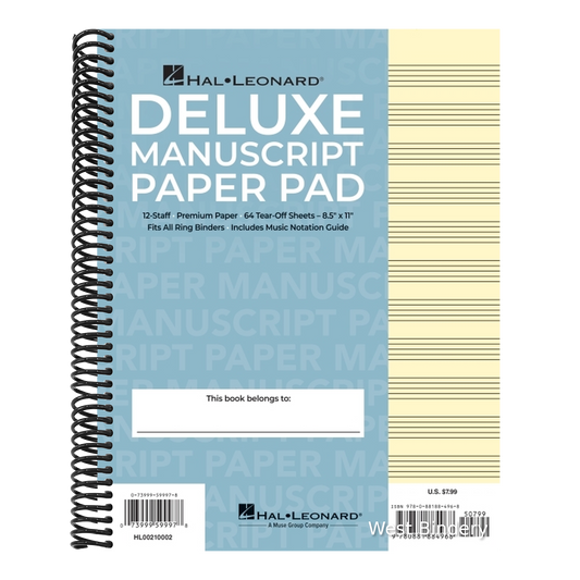 Manuscript Paper (Deluxe Pad)(Blue Cover)
