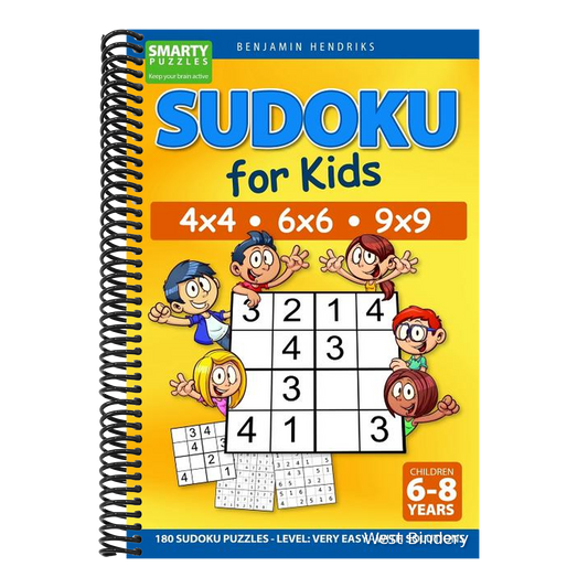 Sudoku for Kids 4x4 - 6x6 - 9x9 180 Sudoku Puzzles - Level: very easy - with solutions
