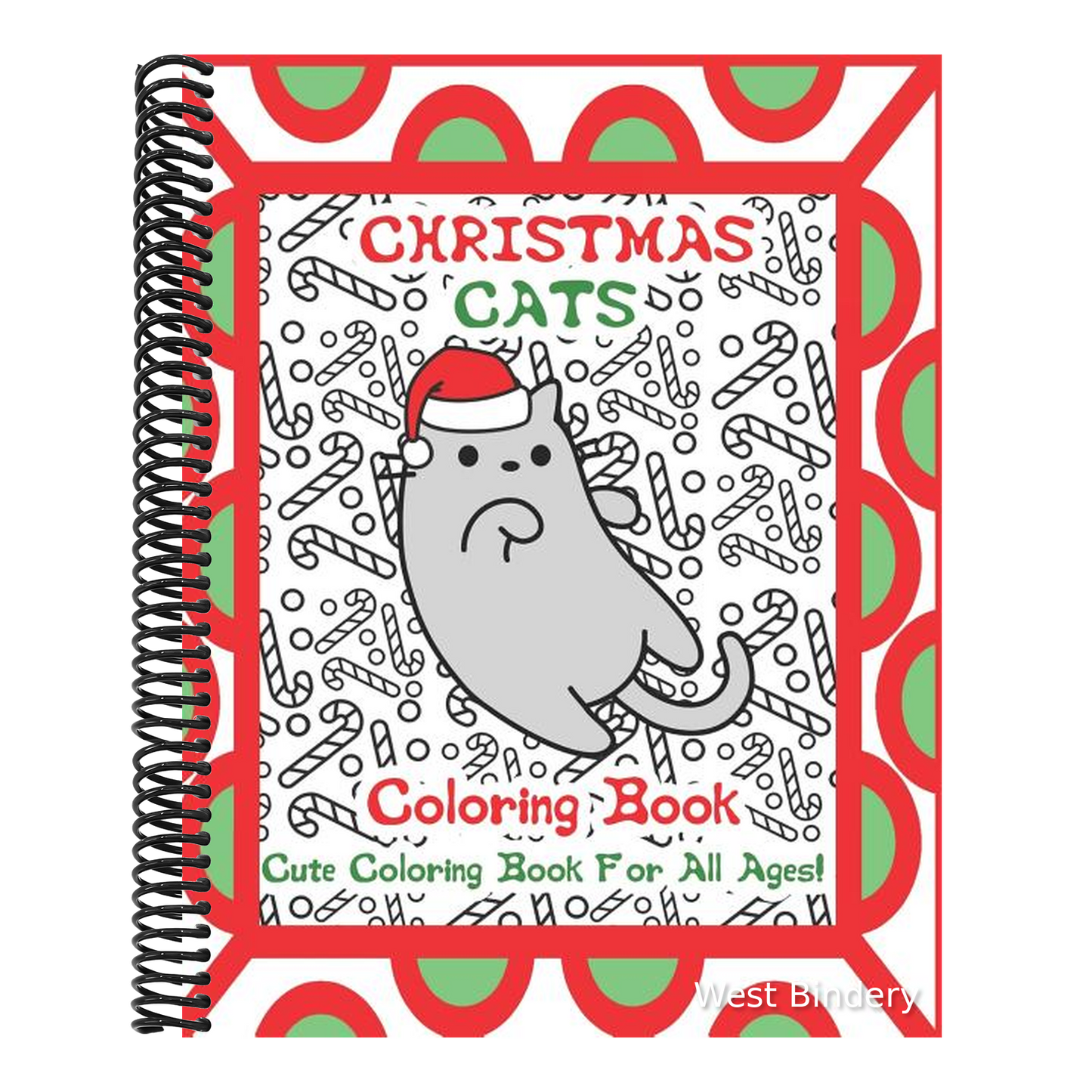 Christmas Cats Coloring Book: Cute Cat Coloring Book For All Ages!