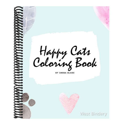 Happy Cats Coloring Book for Children (8x10 Coloring Book / Activity Book)