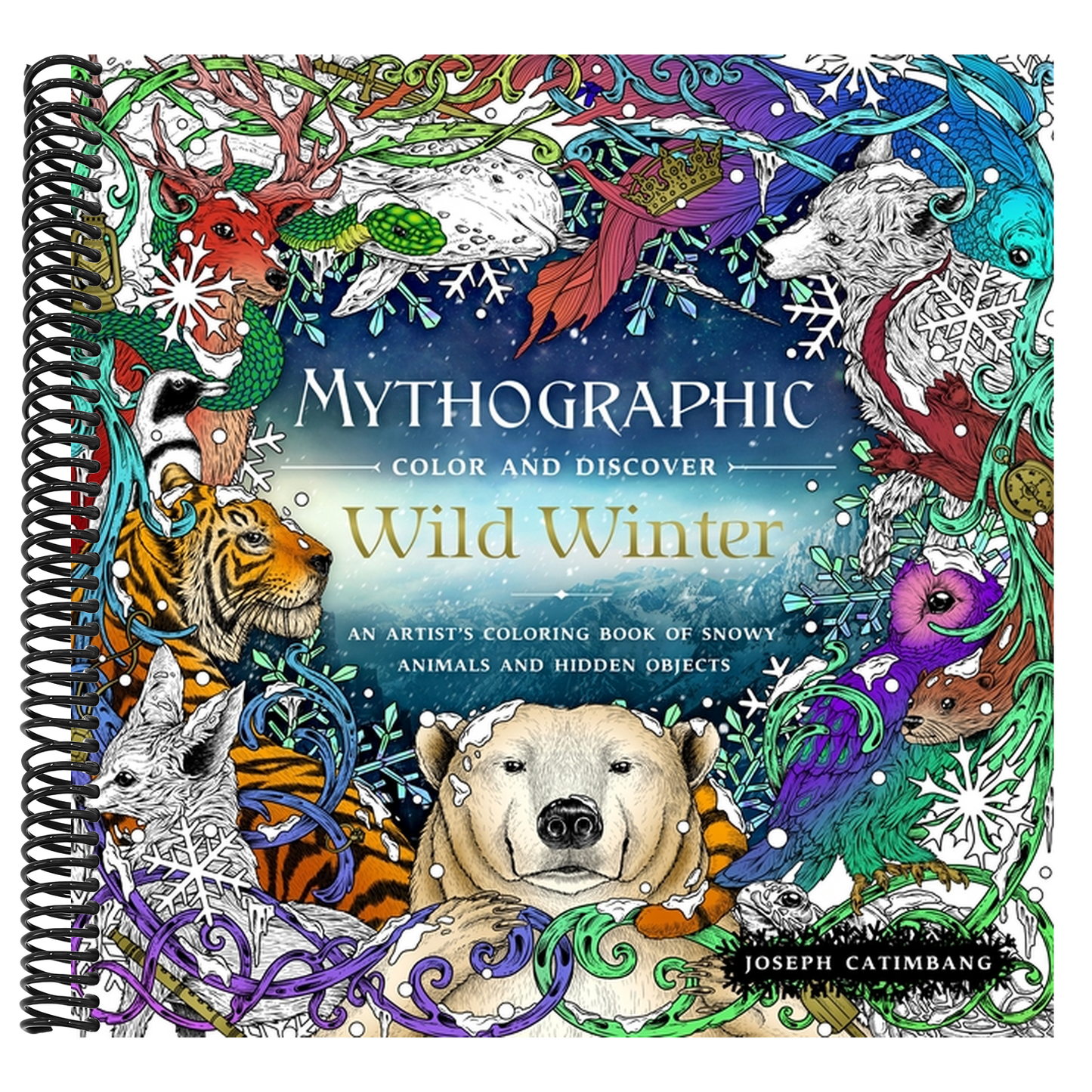Mythographic Color and Discover: Wild Winter: An Artist's Coloring Book of Snowy Animals and Hidden Objects