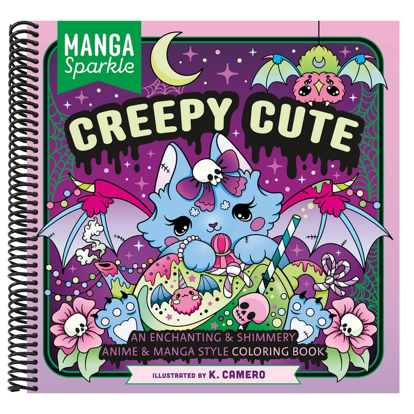Manga Sparkle: Creepy Cute: An Enchanting & Shimmery Anime & Manga Style Coloring Book