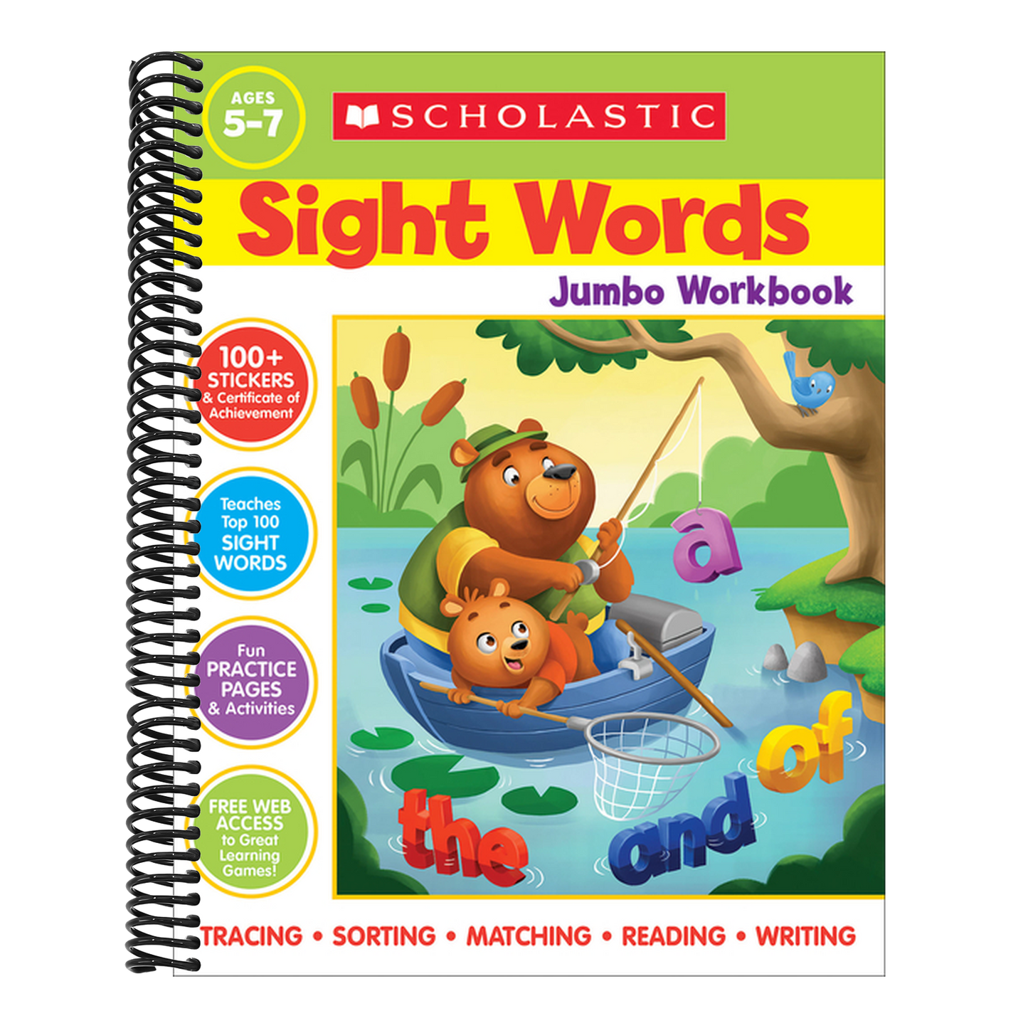 Scholastic Sight Words Jumbo Workbook (Spiral Bound)