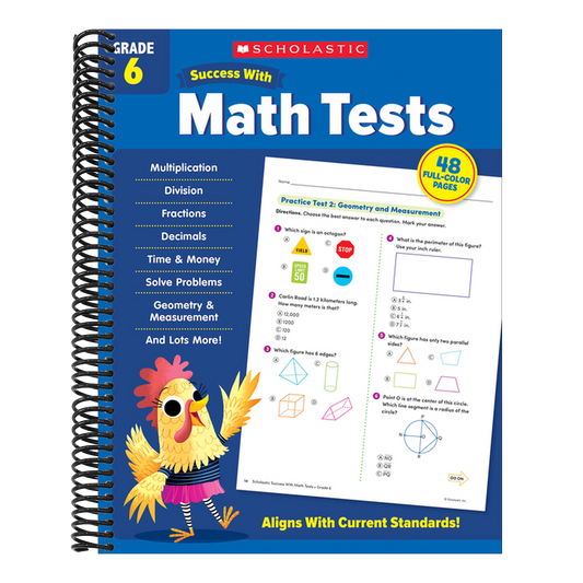Scholastic Success with Math Tests Grade 6 Workbook