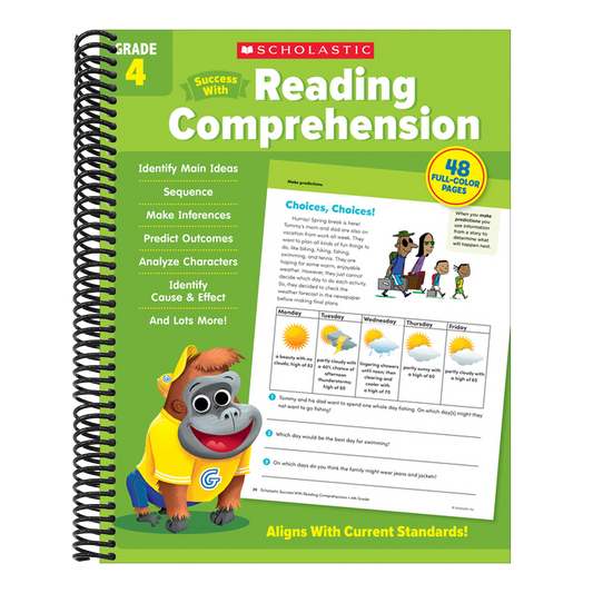 Scholastic Success with Reading Comprehension Grade 4 Workbook