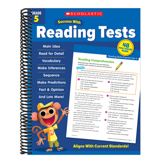 Scholastic Success with Reading Tests Grade 5 Workbook