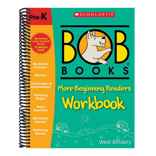 Bob Books - More Beginning Readers Workbook Phonics, Writing Practice, Stickers, Ages 4 and Up, Kindergarten, First Grade (Stage 1: Starting to Read)