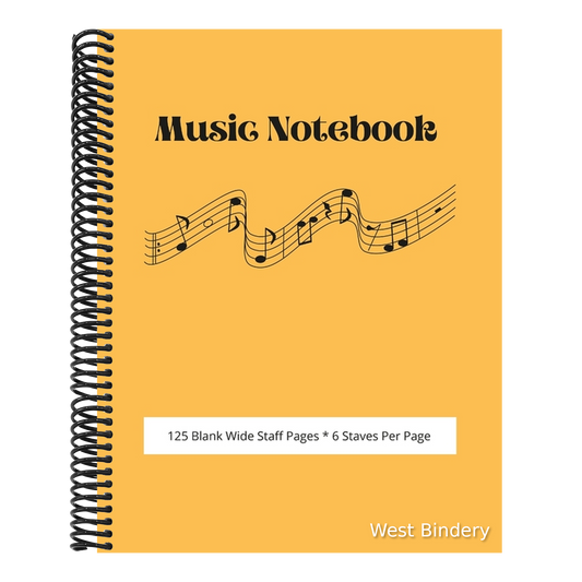 Music Notebook: Wide Staff: Music Writing Notebook Blank Sheet Music Notebook 125 Wide Staff Blank Manuscript Pages 6 Staves Per Page 8.5 x 11