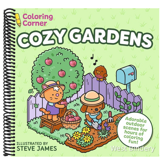 Coloring Corner: Cozy Gardens: Adorable Outdoor Scenes for Hours of Coloring Fun