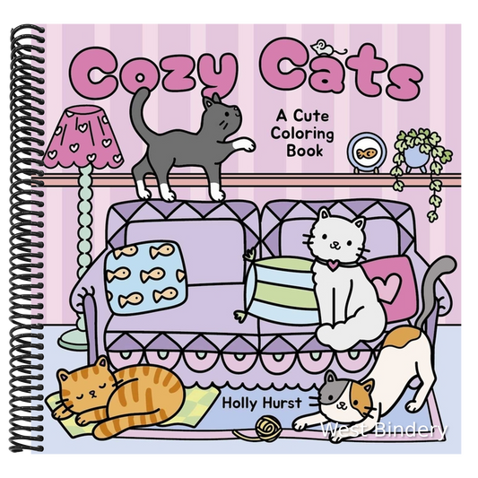 Cozy Cats Cute Coloring Book