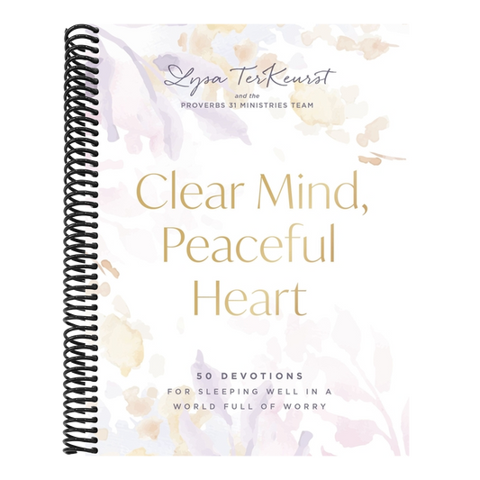 Clear Mind, Peaceful Heart: 50 Devotions for Sleeping Well in a World Full of Worry (a 50-Day Devotional) - The Perfect Christian New Year's Resolutio (Spiral Bound)
